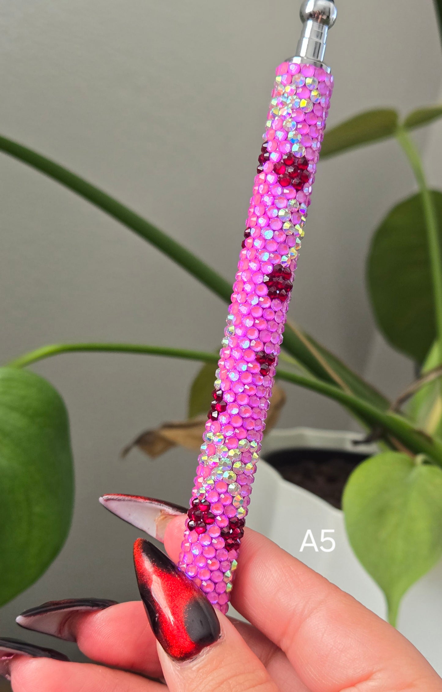 Bow Cherry Rhinestone Pen