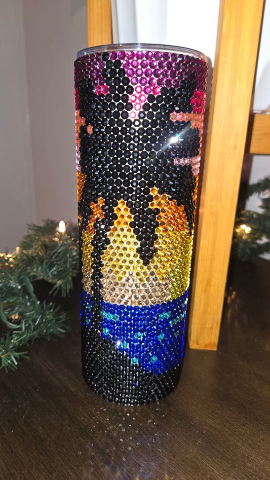 30 oz Rhinestoned Sunset Beach Tumbler